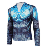 Blue Beetle Jaime Reyes Adult Cosplay Costume Printed Jacket Outift Halloween Carnival Suit